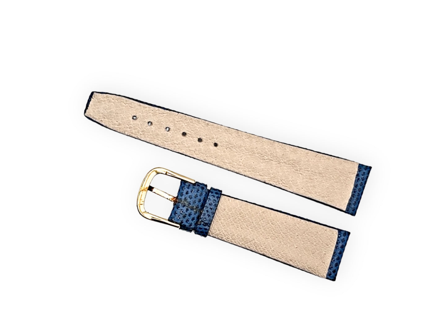 Blue leather strap 18mm