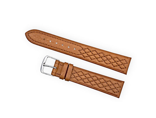 Brown leather strap 18mm