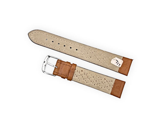 Brown leather strap 18mm