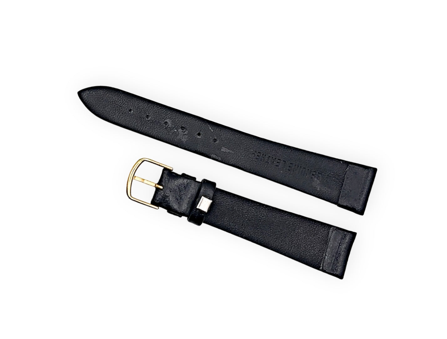 Black leather strap 18mm