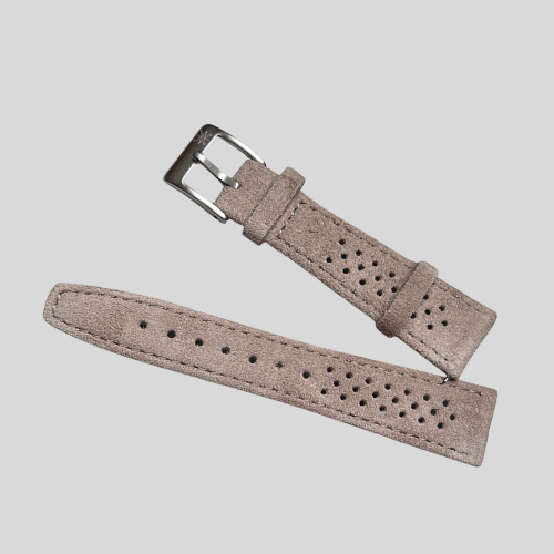 Vintage style Racing Strap - Brown Suede