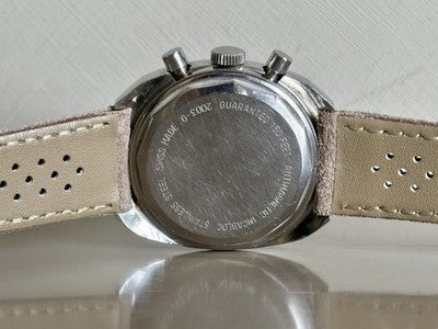 Plymouth-Chronograph Valjoux 7734 | blaues Zifferblatt | 38mm Stahl