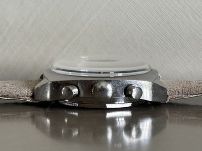 Plymouth-Chronograph Valjoux 7734 | blaues Zifferblatt | 38mm Stahl
