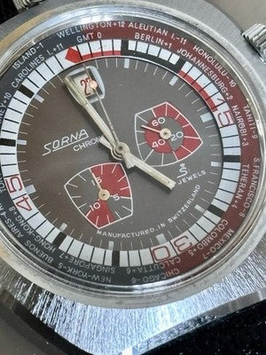 Sorna Bullhead Chronograph Worldtimer