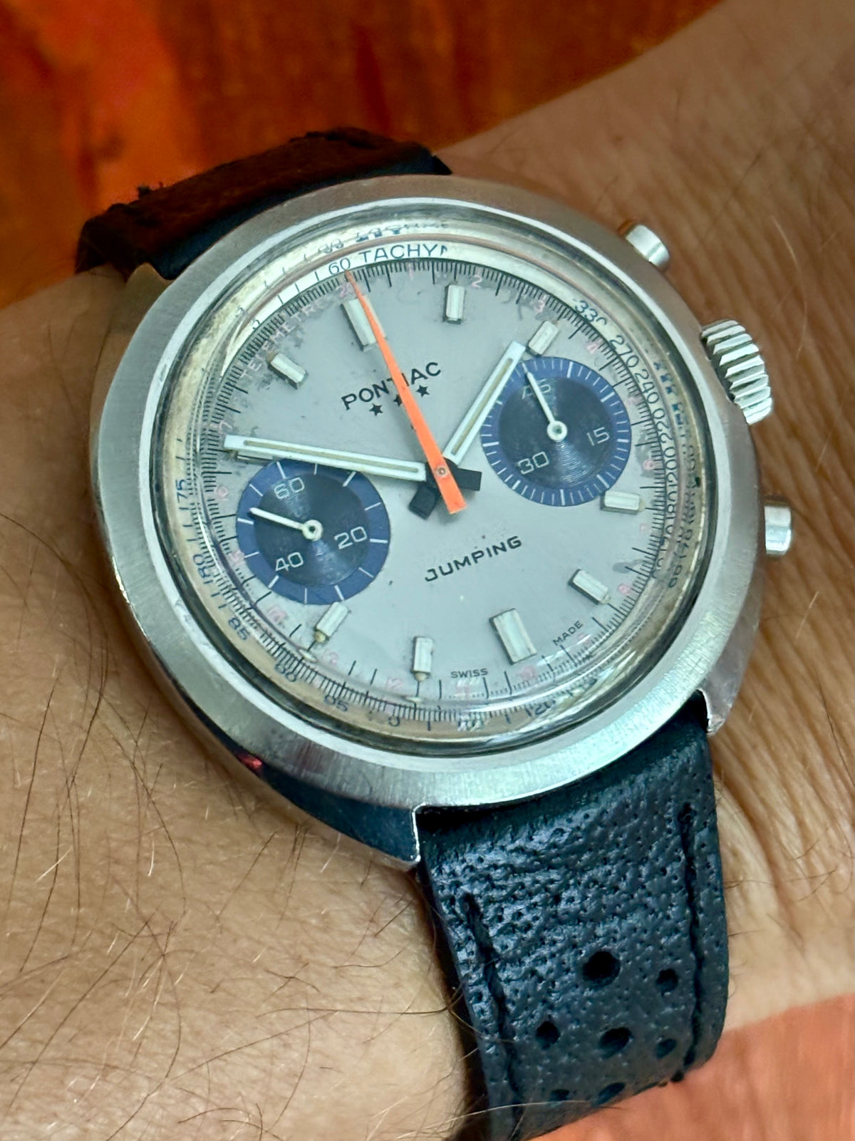 Pontiac Jumping Chronograph Steel case - Valjoux 7733