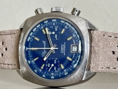 Plymouth-Chronograph Valjoux 7734 | blaues Zifferblatt | 38mm Stahl